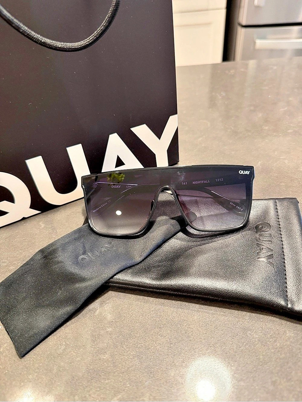 New - Quay Sunglasses 'Nightfall' in
'BLACK/FADE'